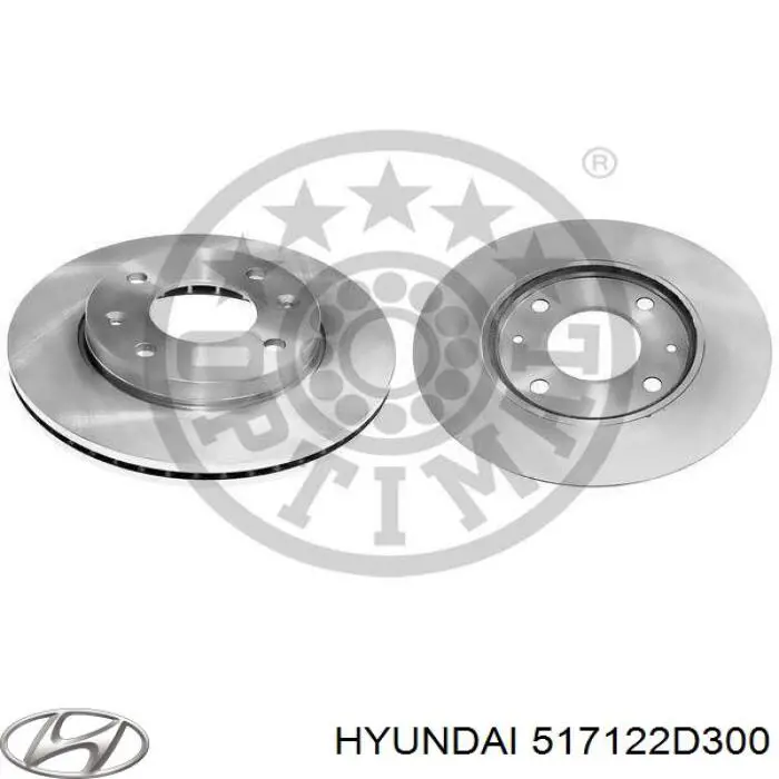 Гальмівні диски передні 517122D300 Hyundai/Kia