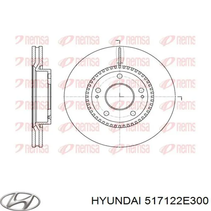 Купити 517122E300 Hyundai/Kia Ротор гальмівний