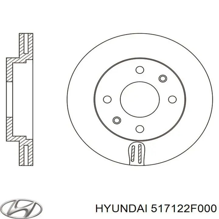 Купити 517122F000 Hyundai/Kia Ротор гальмівний
