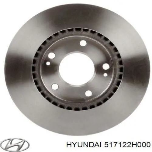 Диск переднього гальма Hyundai/Kia 517122H000 ціна, від 32.98 USD