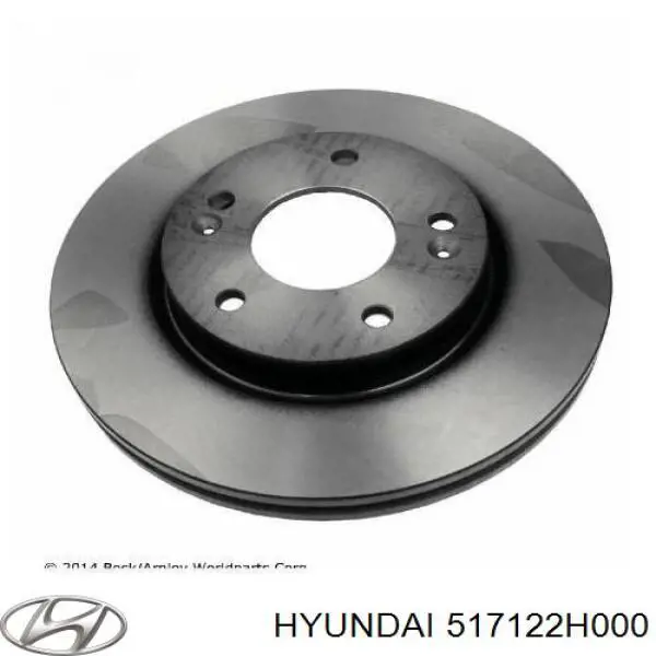 517122H000 Hyundai/Kia диск гальмівний передній