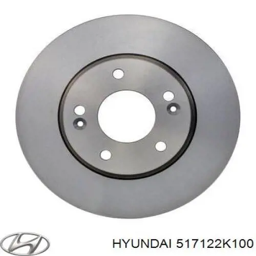 517122K100 Hyundai/Kia Гальмо дискове переднє