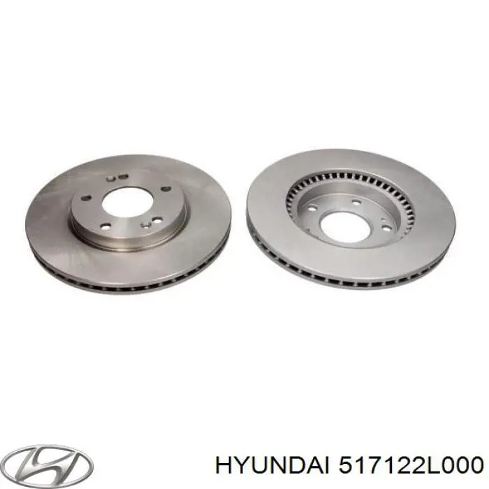 Диск переднього гальма Hyundai/Kia 517122L000 ціна, від 47.86 USD