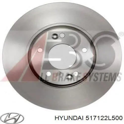 517122L500 Hyundai/Kia диск гальмівний передній