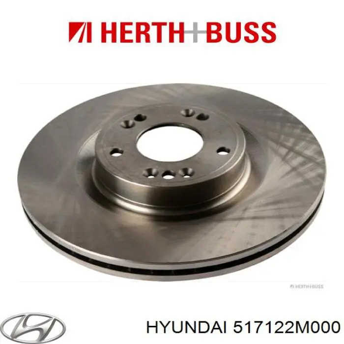 Гальмівні диски передні 517122M000 Hyundai/Kia