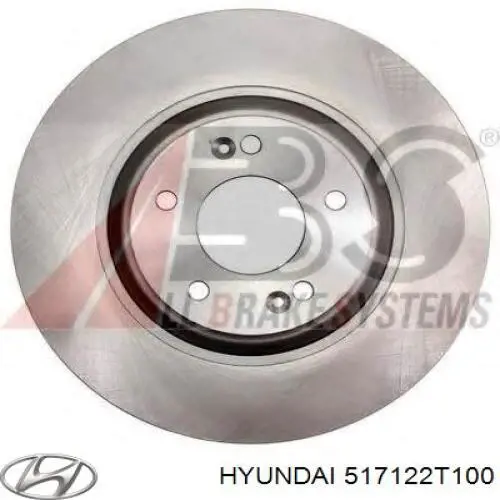 517122T100 Hyundai/Kia диск гальмівний передній