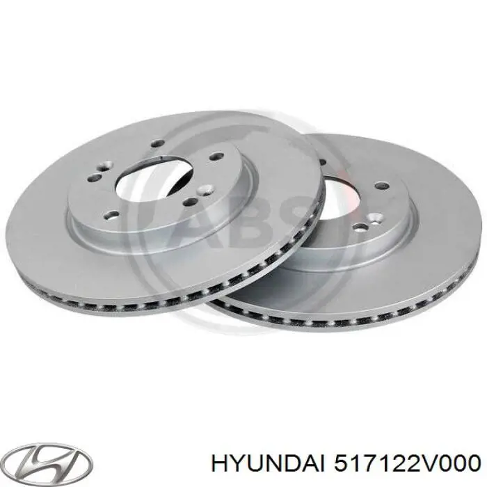 517122V000 Hyundai/Kia Гальмо дискове переднє