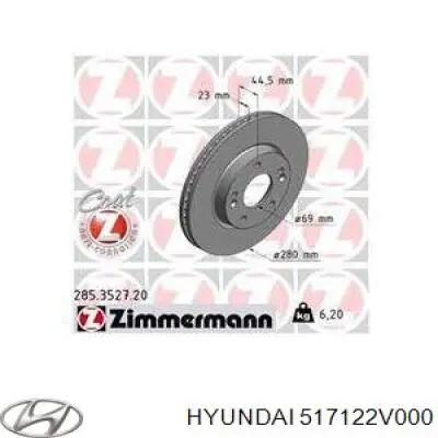 517122V000 Hyundai/Kia диск гальмівний передній