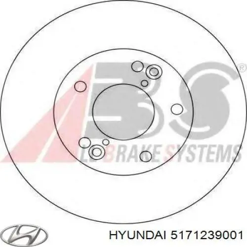 Диск гальмівний передній 5171239001 Hyundai/Kia