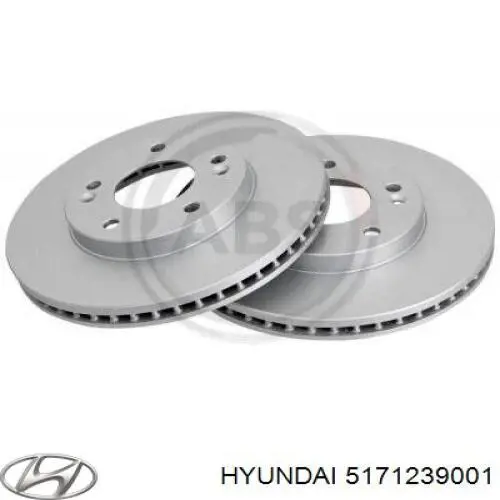 Гальмівні диски передні S5171239300 Hyundai/Kia