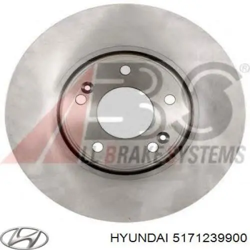 Диск гальмівний передній 5171239900 Hyundai/Kia