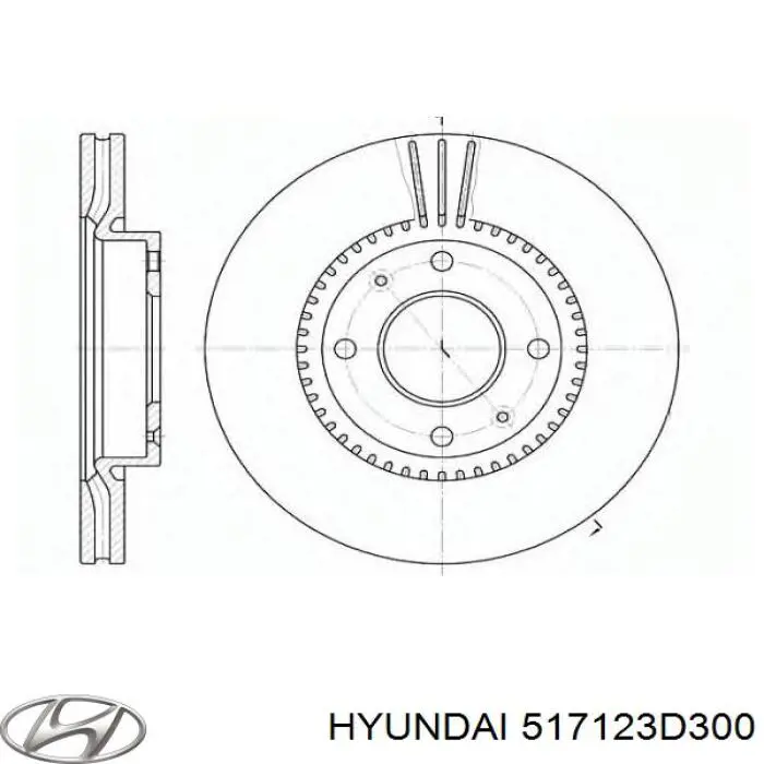 Гальмівні диски передні 517123D300 Hyundai/Kia