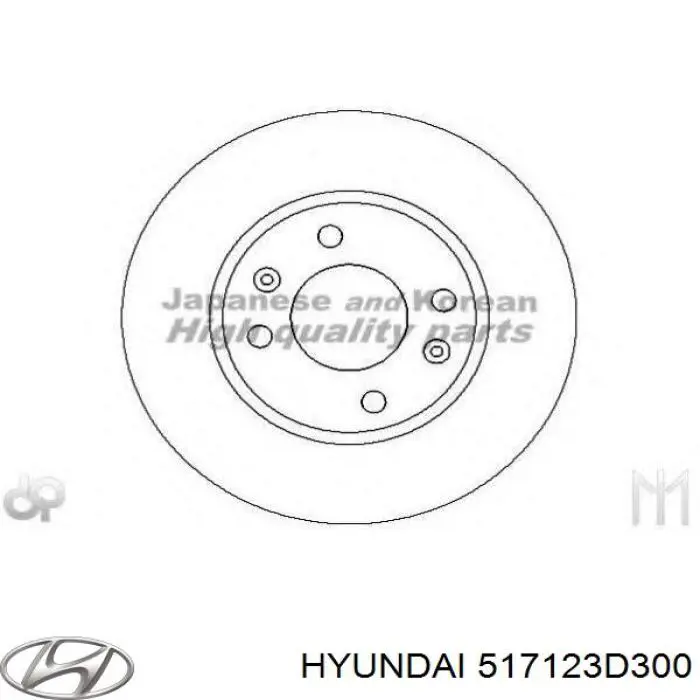 Диск гальмівний передній Hyundai/Kia 517123D300