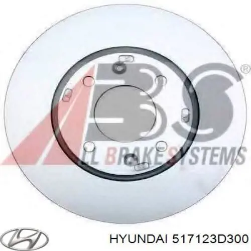 Диск переднього гальма Hyundai/Kia 517123D300 ціна, від 36.74 USD