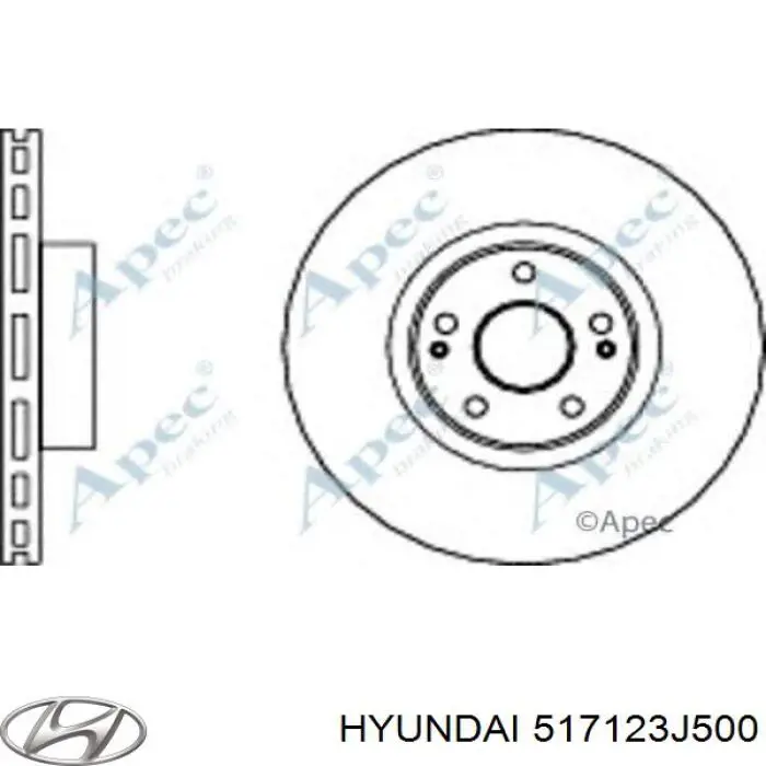 Купити 517123J500 Hyundai/Kia Ротор гальмівний
