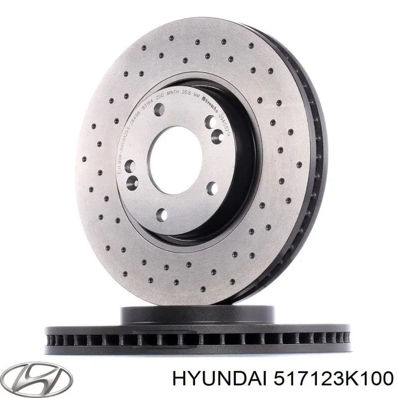 517123K100 Hyundai/Kia Гальмо дискове переднє