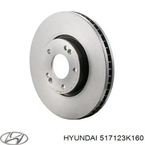 517123K160 Hyundai/Kia диск гальмівний передній