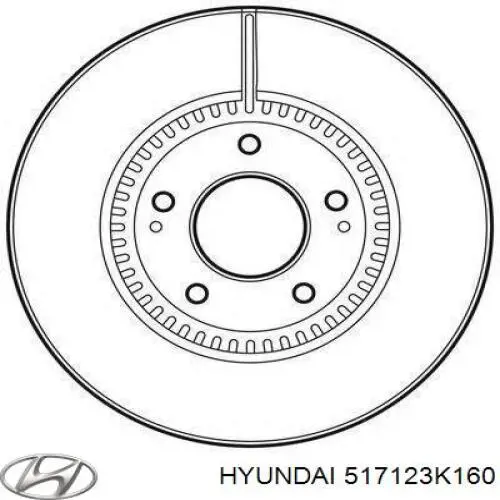 Купити 517123K160 Hyundai/Kia Ротор гальмівний