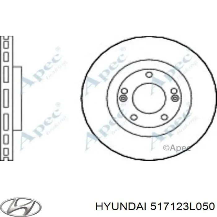 Гальмівні диски передні 517123L050 Hyundai/Kia