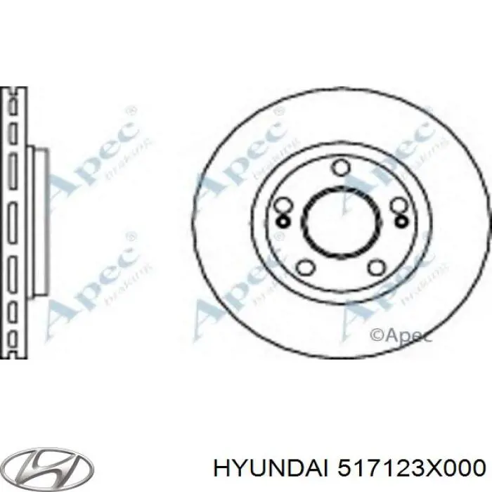 Купити 517123X000 Hyundai/Kia Ротор гальмівний