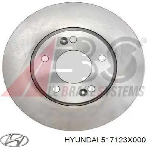 Гальмівні диски передні 517123X000 Hyundai/Kia