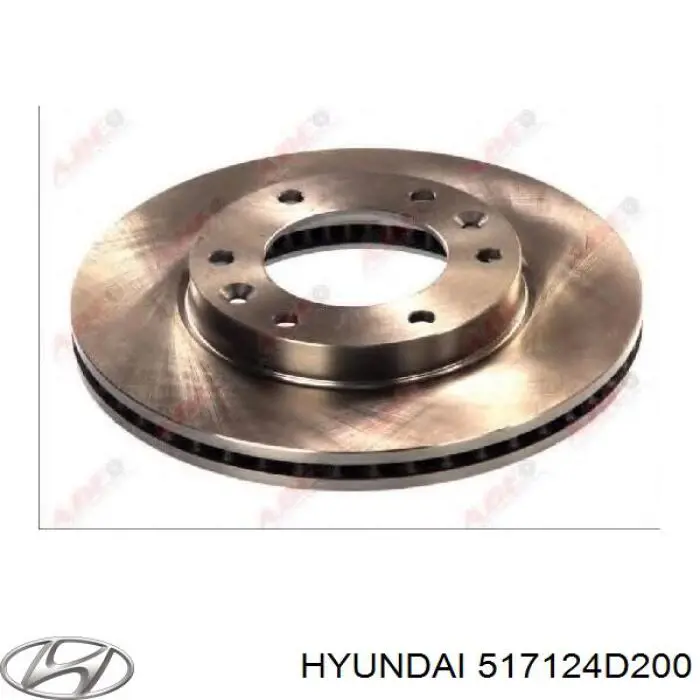 Диск переднього гальма Hyundai/Kia 517124D200 ціна, від 57.56 USD