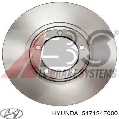 517124F000 Hyundai/Kia диск гальмівний передній