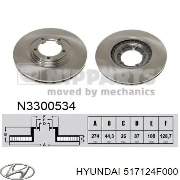 Купити 517124F000 Hyundai/Kia Ротор гальмівний