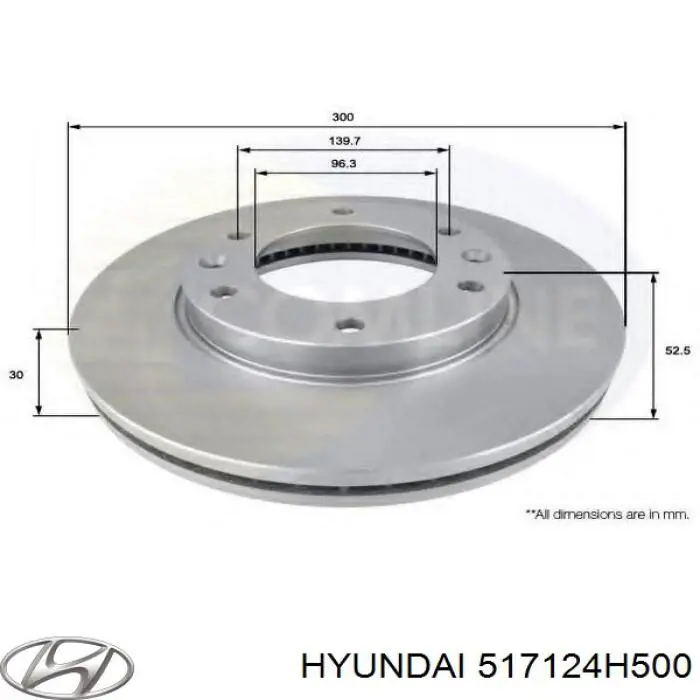Купити 517124H500 Hyundai/Kia Ротор гальмівний