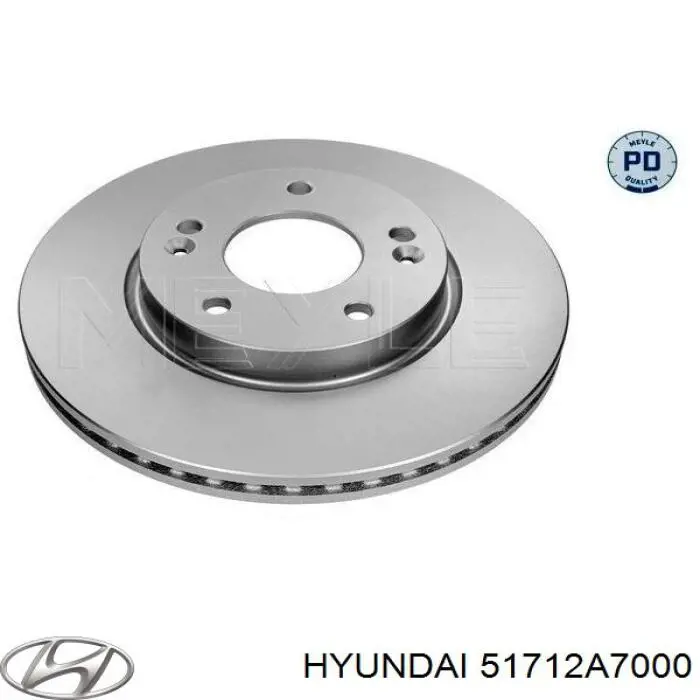 Диск гальмівний передній Hyundai/Kia 51712A7000