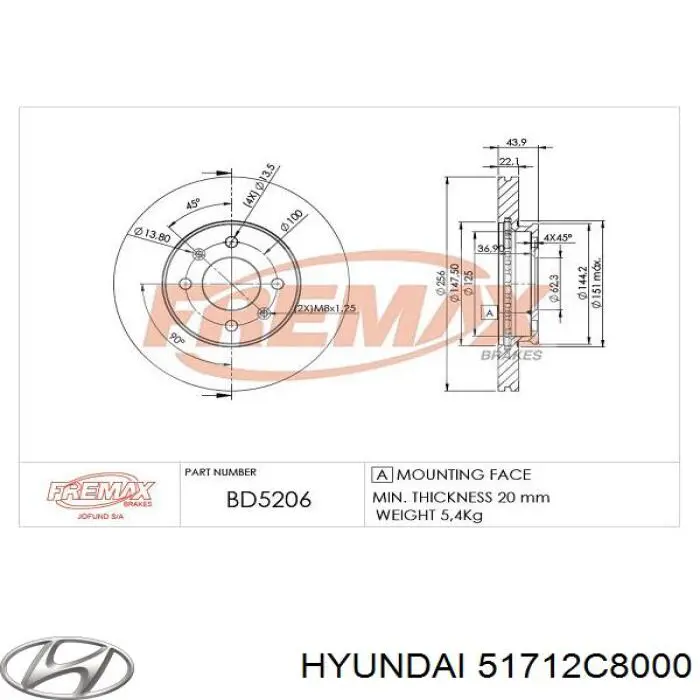 Диск переднього гальма Febi 108623 ціна, від 33.41 USD