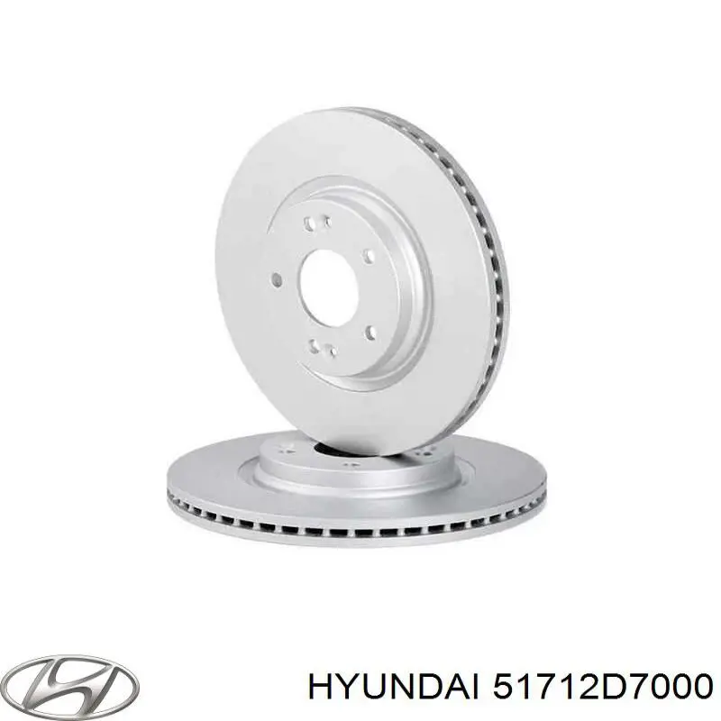 Диск переднього гальма Hyundai/Kia 51712D7000 ціна, від 28.22 USD