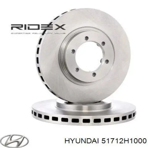 51712H1000 Hyundai/Kia диск гальмівний передній