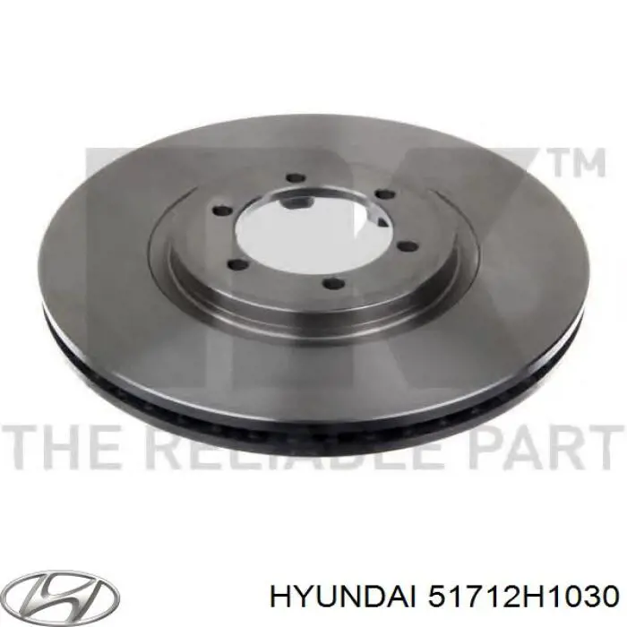 Гальмівні диски передні 51712H1030 Hyundai/Kia