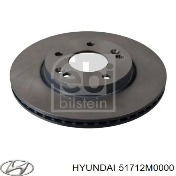 51712M0000 Hyundai/Kia диск гальмівний передній