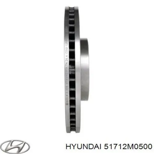 Гальмівні диски передні 51712M0500 Hyundai/Kia