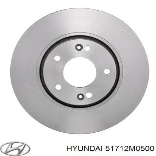 51712M0500 Hyundai/Kia диск гальмівний передній