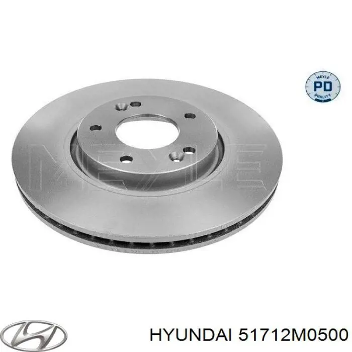 Диск переднього гальма Hyundai/Kia 51712M0500 ціна, від 43.80 USD