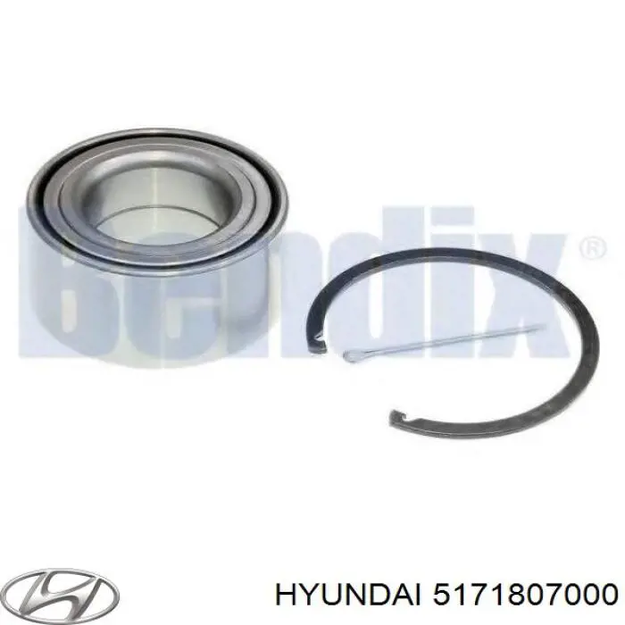 Кільце стопорне підшипника передньої маточини Hyundai/Kia 5171807000 ціна, від 2.62 USD