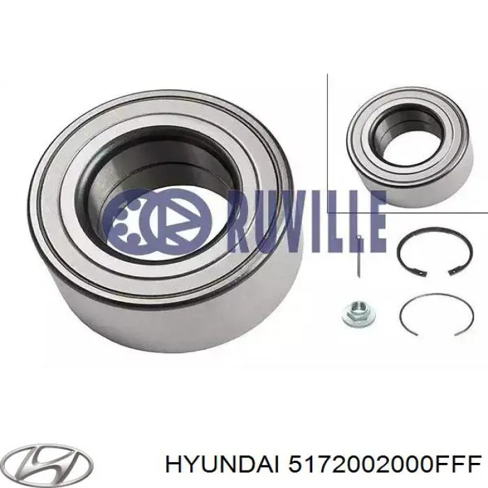 5172002000FFF Hyundai/Kia Підшипник маточини передньої