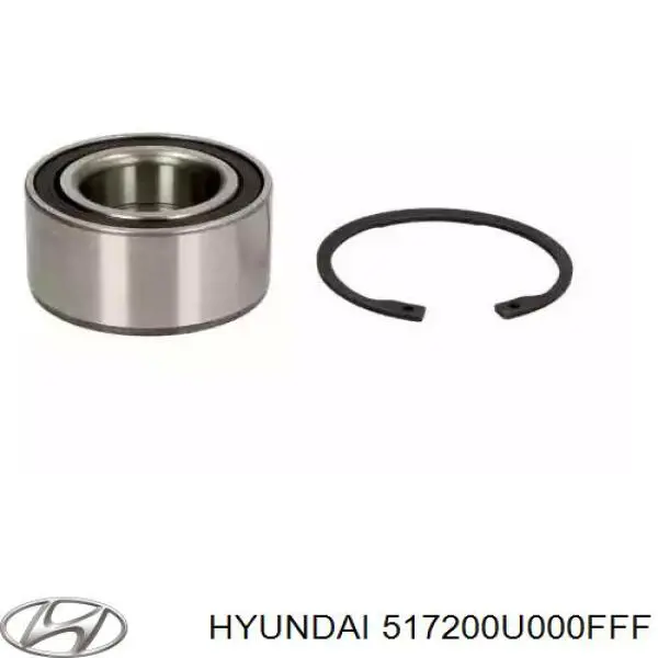 Комплект підшипник маточини передньої Hyundai/Kia 517200U000FFF ціна, від 15.17 USD