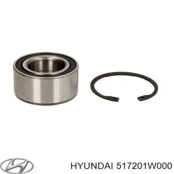 Комплект підшипник маточини передньої Hyundai/Kia 517201W000 ціна, від 14.45 USD