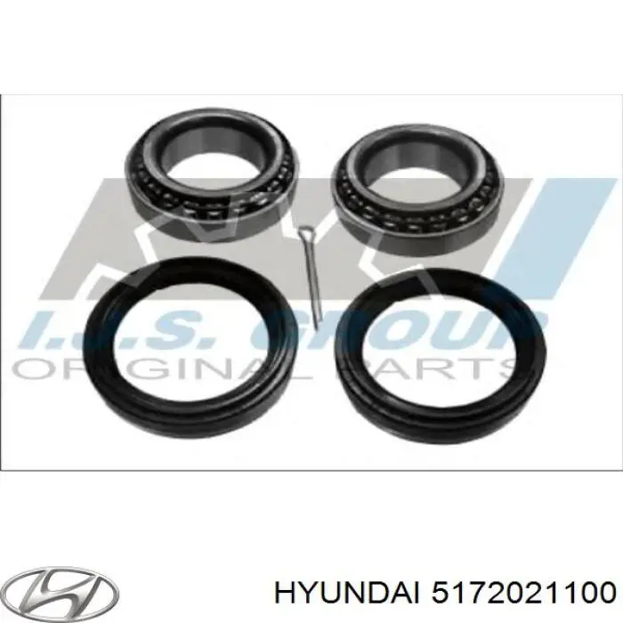 Комплект підшипник маточини передньої Hyundai/Kia 5172021100 ціна, від 10.76 USD