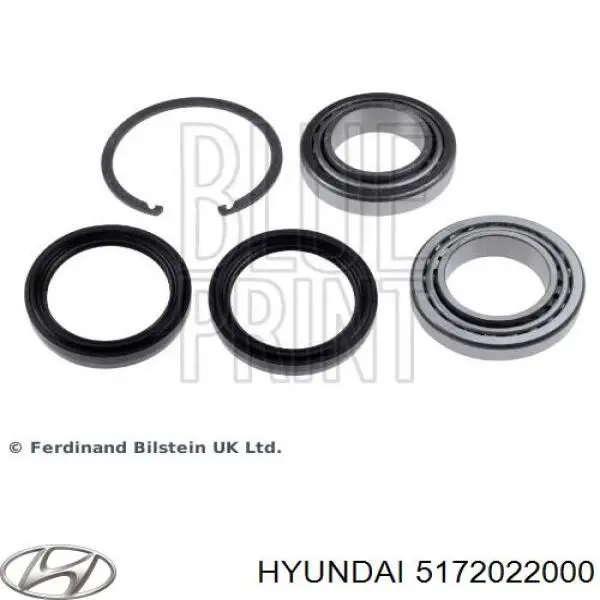 Комплект підшипник маточини передньої Hyundai/Kia 5172022000 ціна, від 13.89 USD