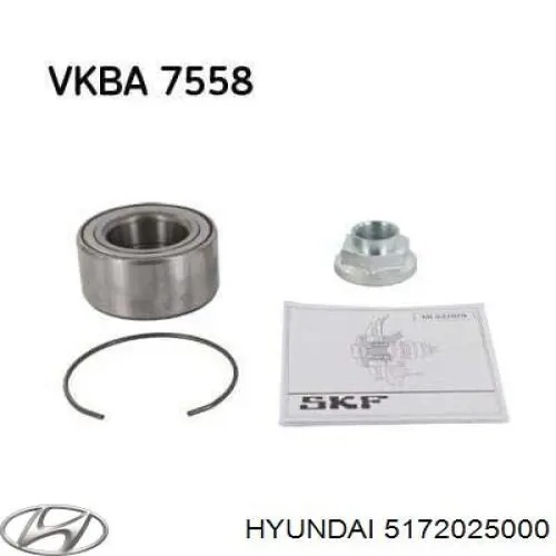 Комплект підшипник маточини передньої Hyundai/Kia 5172025000 ціна, від 13.63 USD
