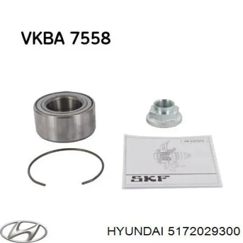Комплект підшипник маточини передньої Hyundai/Kia 5172029300 ціна, від 16.60 USD