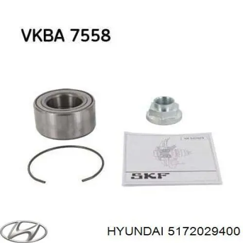 Комплект підшипник маточини передньої Hyundai/Kia 5172029400 ціна, від 17.20 USD