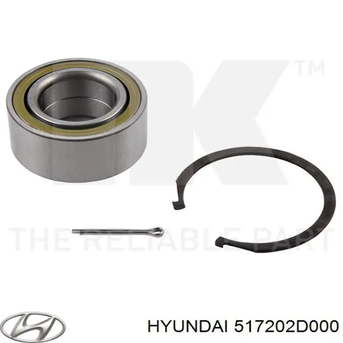 Купити 517202D000 Hyundai/Kia Підшипник ступиці передньої
