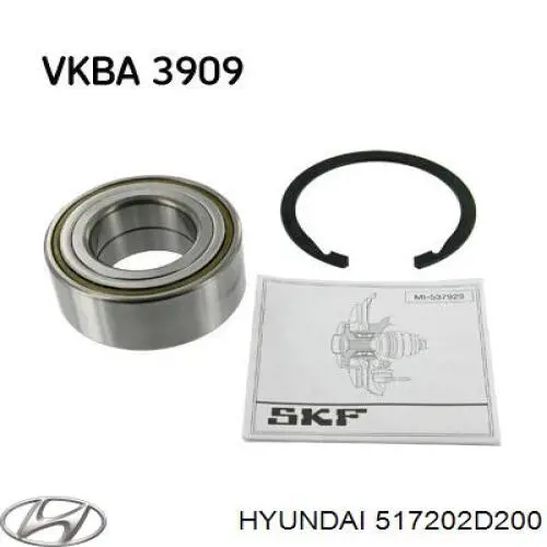 Купити 517202D200 Hyundai/Kia Підшипник ступиці передньої