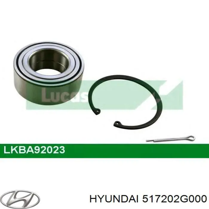 517202G000 Hyundai/Kia Підшипник маточини передньої